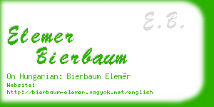 elemer bierbaum business card